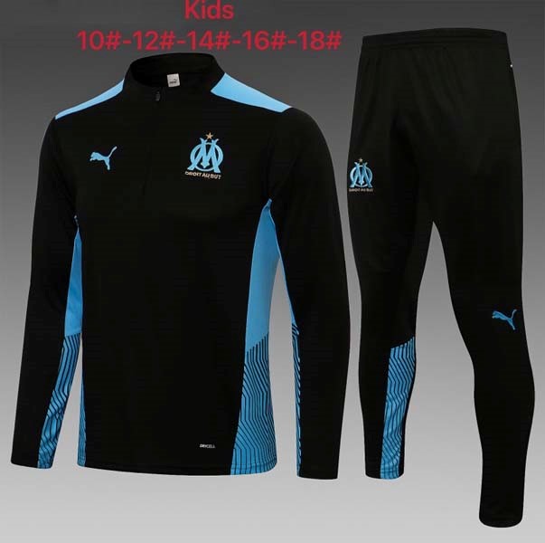 Kinder Sweatshirts Marseille 2022 Schwarz Blau